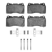 DYNAMIC FRICTION CO 5000 Euro Ceramic Brake Pads and Hardware Kit, Low Dust, Front 1600-1001-08